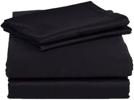 Cotton Solid Fitted Bed Sheet 90 Cm - Black