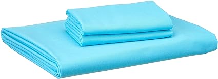 Cotton Solid Fitted Bed Sheet 100 Cm - Turquoise