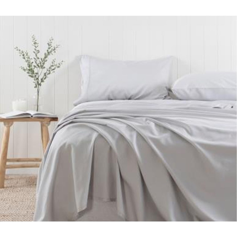 Cotton Solid Fitted Bed Sheet 140 Cm - Grey