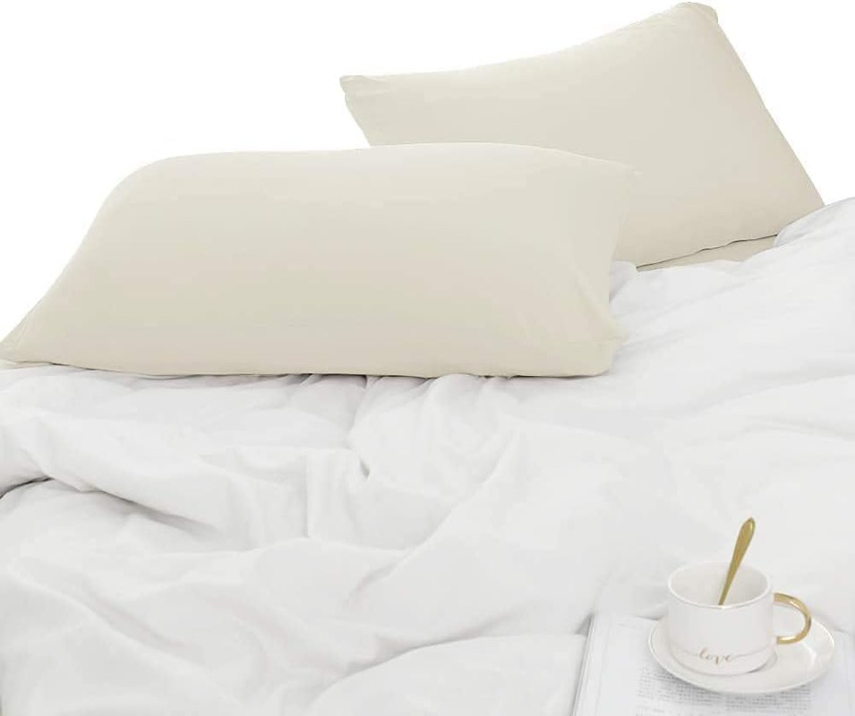Solid Bed Sheet Set 3 Pieces 220X180 Cm - Off White