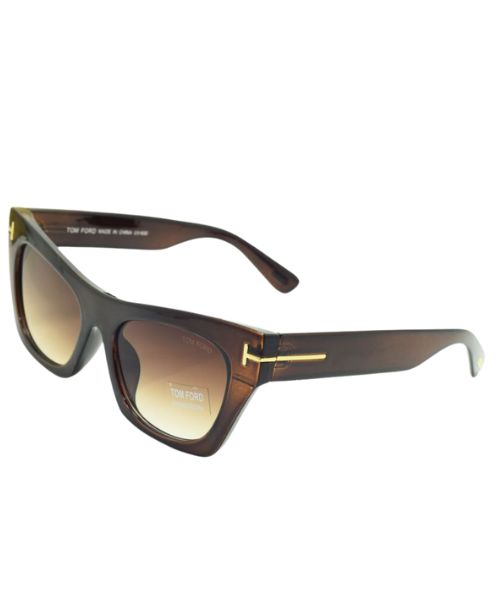 Rectangle Frame Sunglasses For Women - Brown