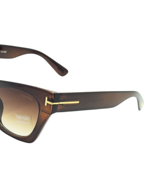 Rectangle Frame Sunglasses For Women - Brown