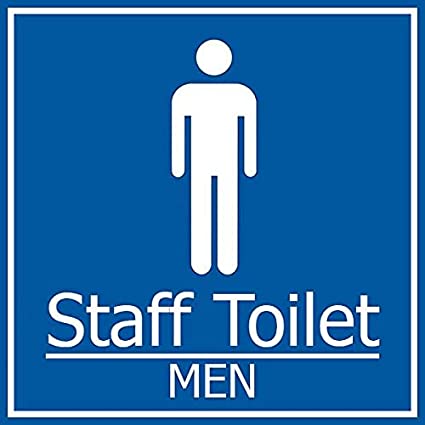 Guidance sign sticker for bathroom doors - 15 × 15 cm