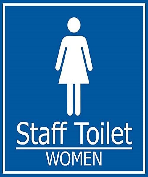 Guidance sign sticker for bathroom doors - 15×15 cm