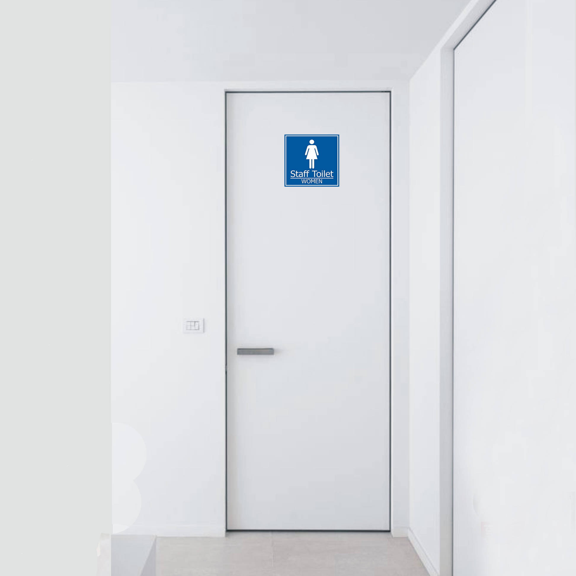 Guidance sign sticker for bathroom doors - 15×15 cm