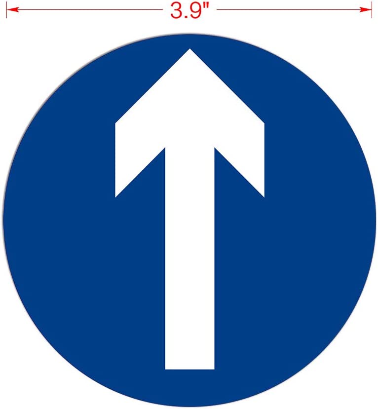 Direction Sign Circular Entry Sign 40 Pieces - Blue White