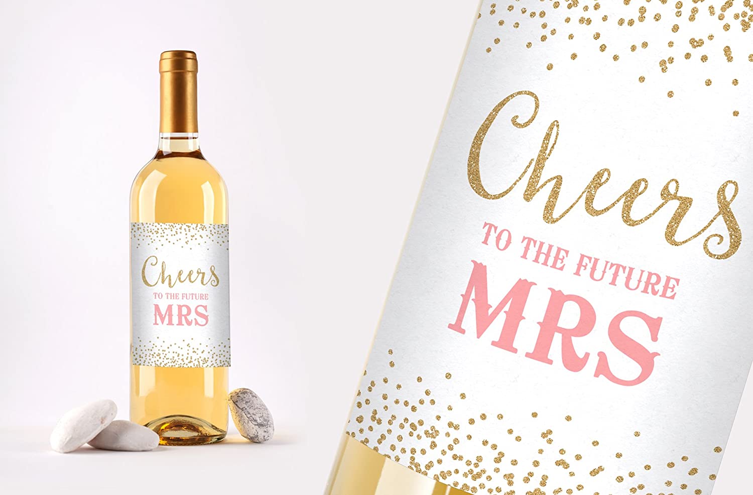 bottle labels to celebrate engagement and marriage