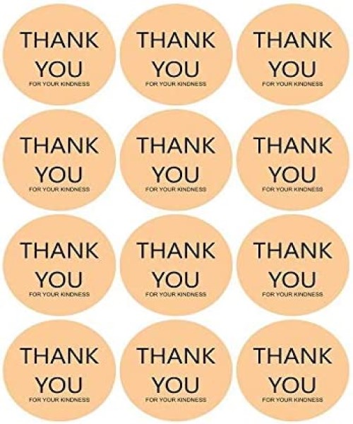 ”A sticker decorated with the phrase  “Thank You - 120 pieces 