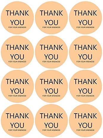 ”A sticker decorated with the phrase  “Thank You - 120 pieces 