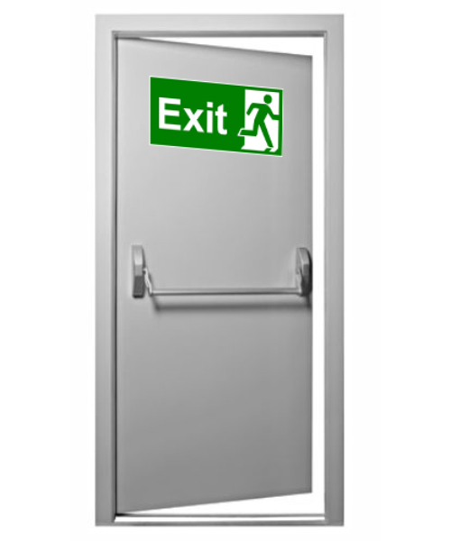 Directional sign Exit sign with right arrow