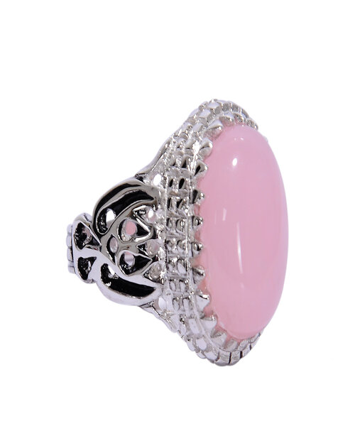 Silver Ring925 with Agate stone - Pink