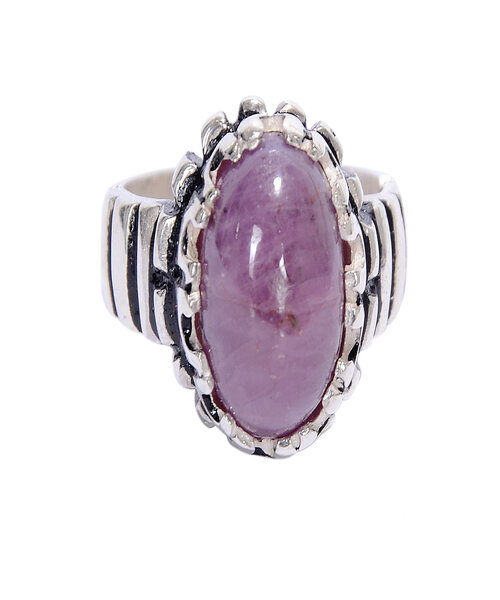 Silver Ring925 with african ruby stone - Purple