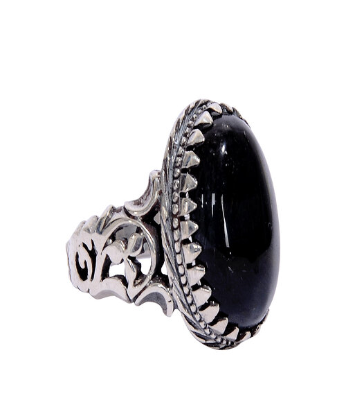 Silver Ring 925 with tiger stone - Black