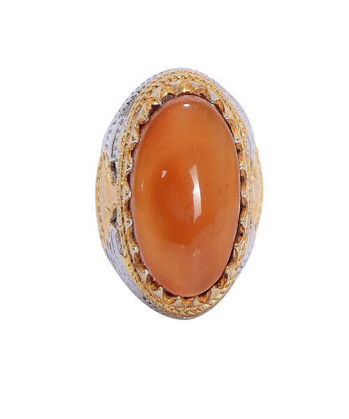 Silver Ring 925 with agate stone - Brown