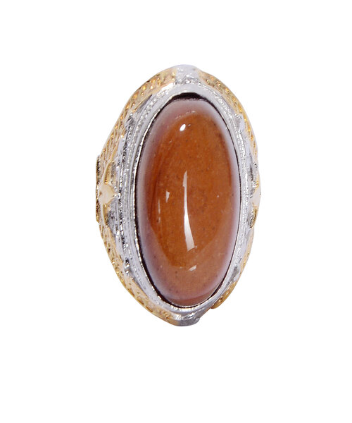 Silver Ring925 with agate stone - Brown