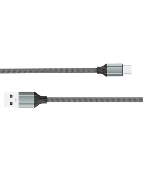 LDNIO LS441 Mobile Phone Cables 2.4A Fast Charging Type-C USB Cable 1M - Grey