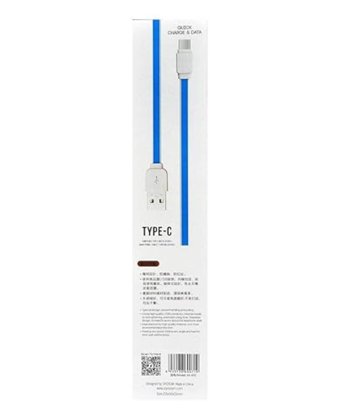 LDNIO Type-C Cable for all mobile phones  Fast Charger 2.4A  Anti-Torn -Blue 