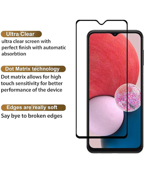 Glass Screen Protector For Samsung Galaxy A13 / A23 Full Glue Edge-To-Edge Protector - Clear