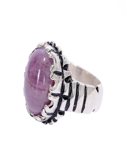 Silver Ring925 with african ruby stone - Purple