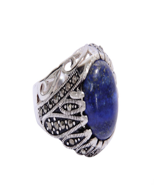 Silver Ring 925 with lapis stone - Blue