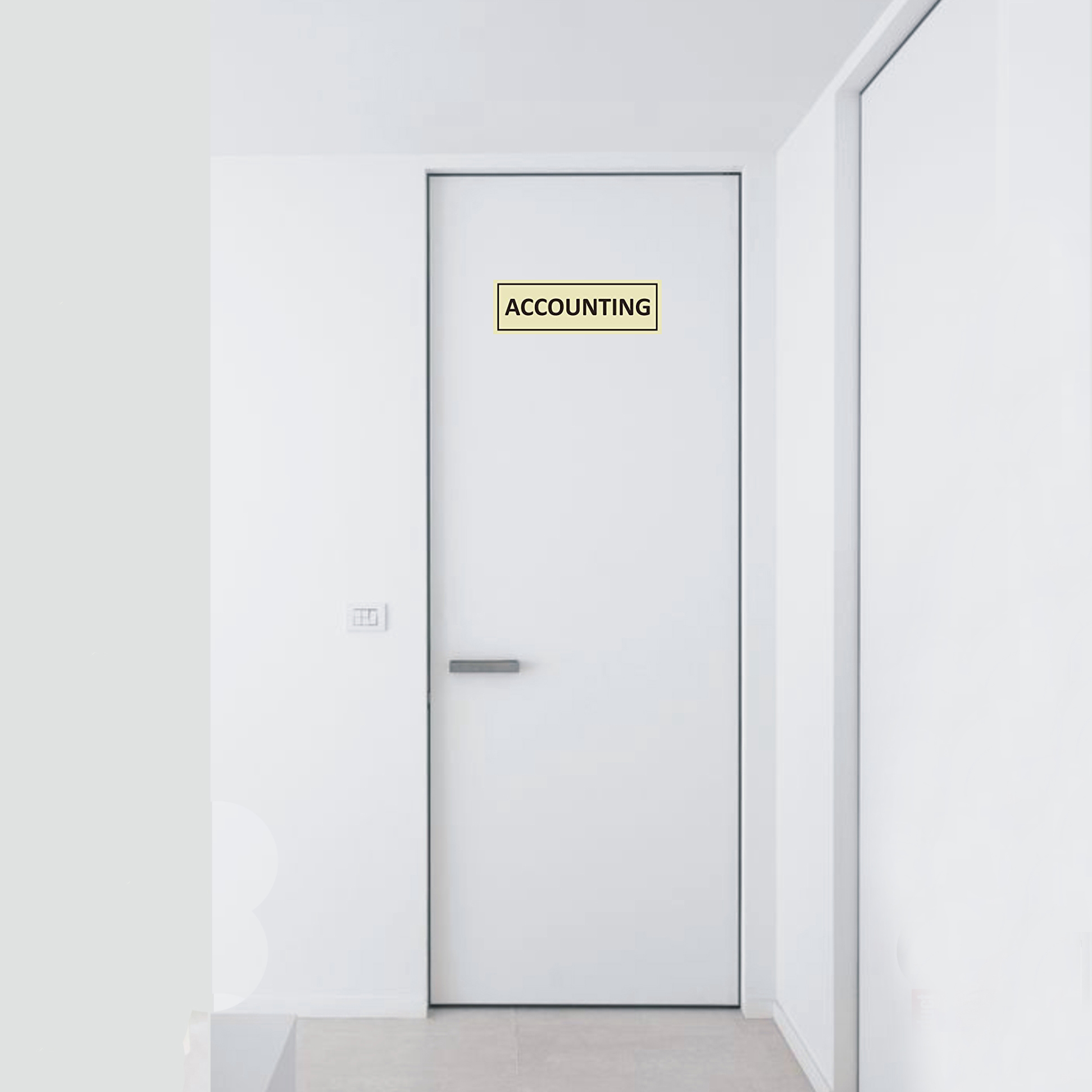 accounting office door Sign in English - 15 × 10 cm