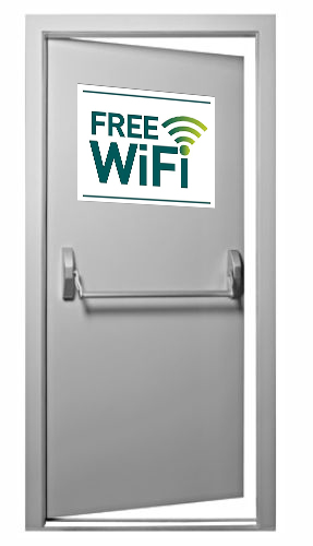 Guidance sign free wi fi - 15 × 15 cm