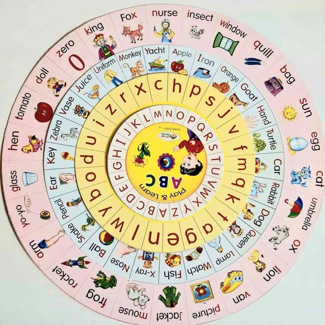 Educational paper discs letter circles - Multicolor