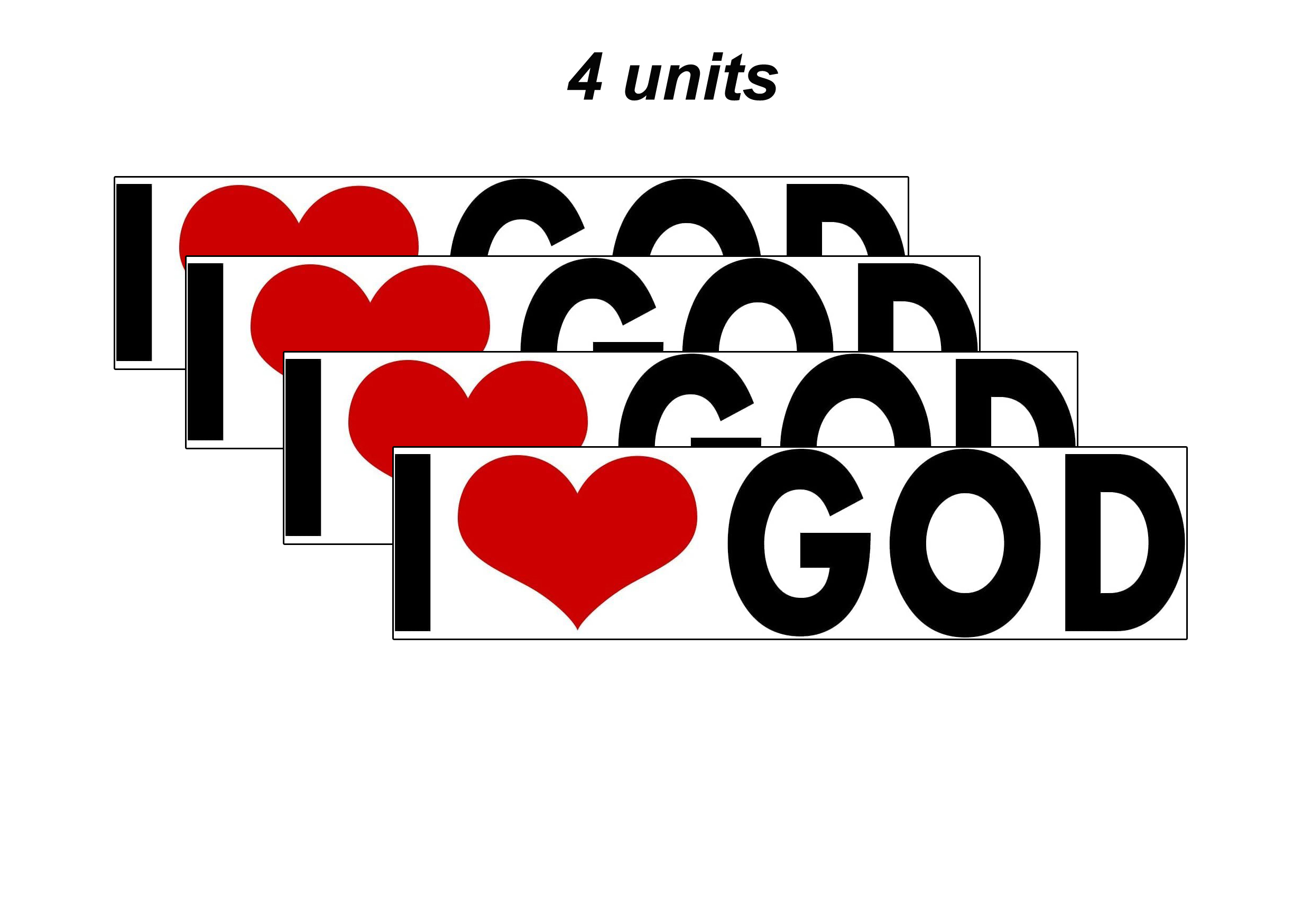 (A sticker with the phrase , (I Love GOD