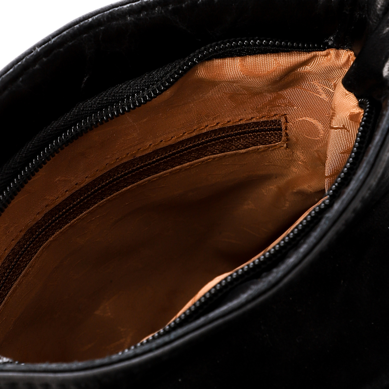 M&O Small Genuine Leather Crossbody Bag for Men - Black