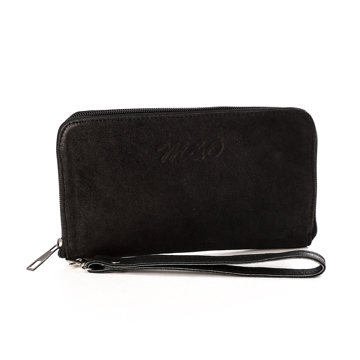 M&O Leather Wallet With Mobile Cover - Black