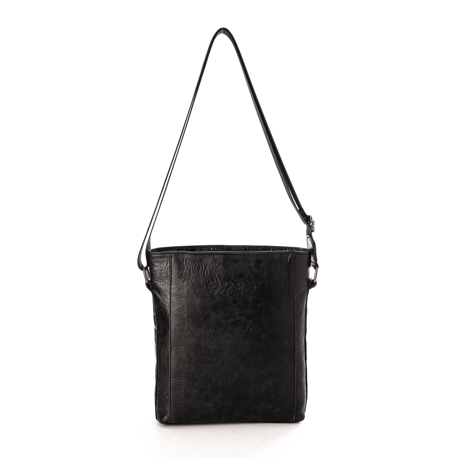 حقيبة كروس من أم أند أو جلد طبيعي ذات مقبض قابل للتعديل للرجال - اسود