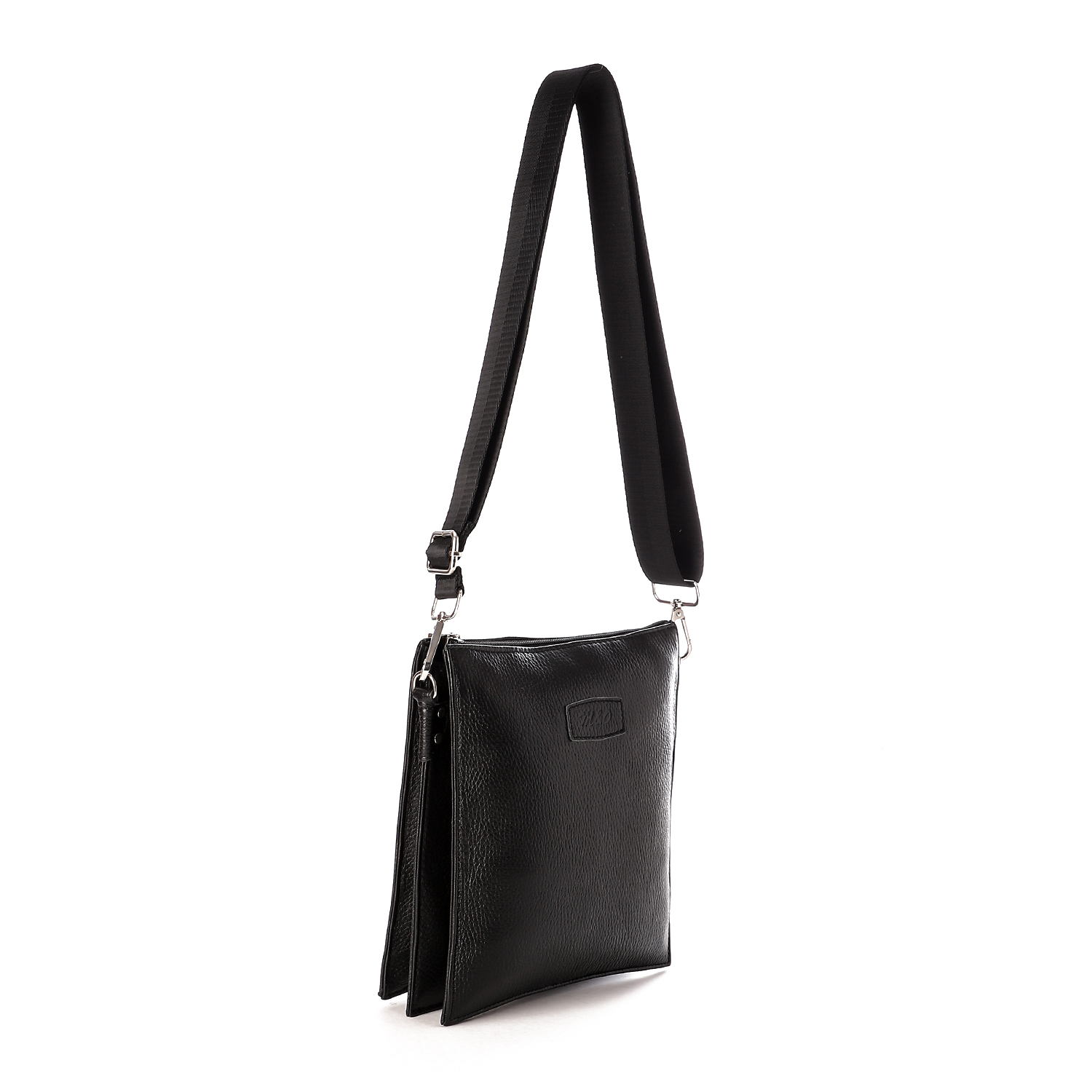 حقيبة كروس من أم أند أو بثلاث مقصورات جلد طبيعى للرجال - أسود