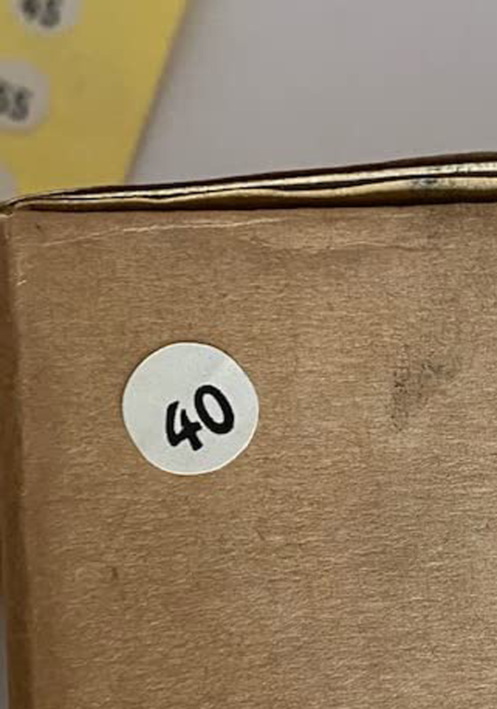 Sticker with serial numbers from 1 to 500