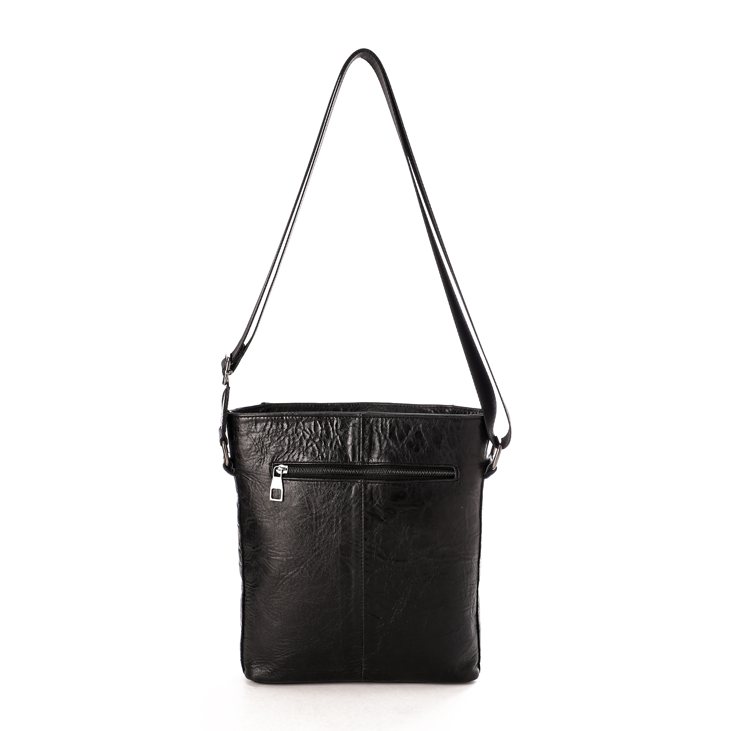 حقيبة كروس من أم أند أو جلد طبيعي ذات مقبض قابل للتعديل للرجال - اسود