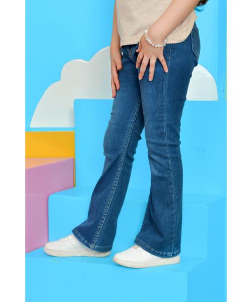 Charleston Jeans Solid For Girls - Light Blue