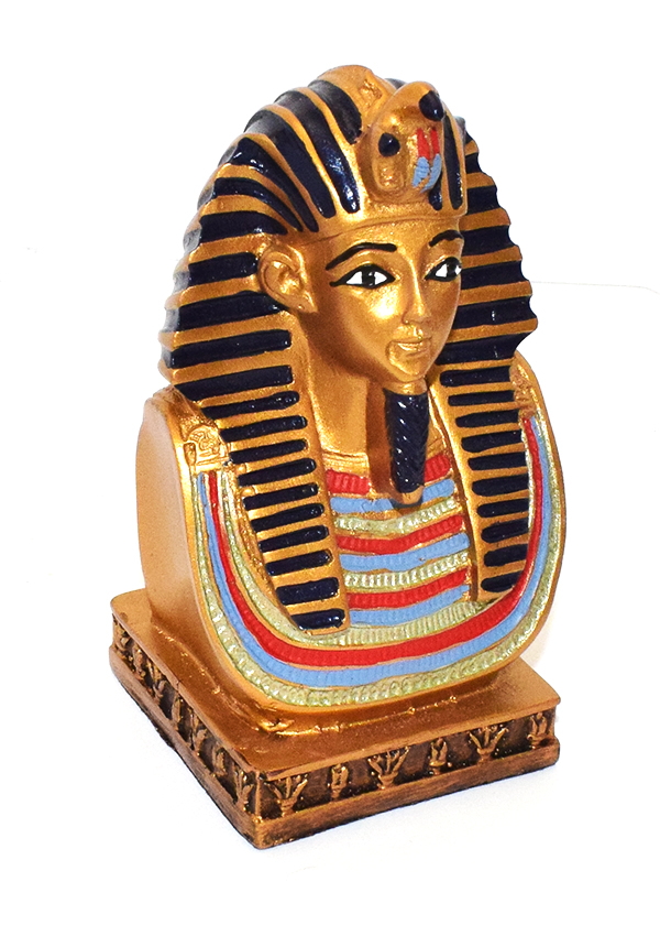 immatgar pharaonic Egyptian Tutankhamun mask Statue Egyptian souvenirs gifts - Inspired Gift from Egypt ( Multi color - 9 CM )