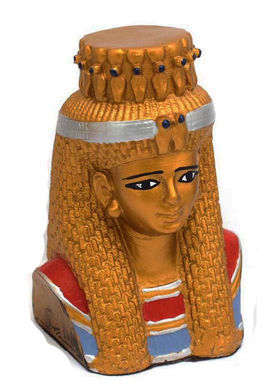 immatgar pharaonic Egyptian Cleopatra Head Statue Egyptian souvenirs gifts - Inspired Gift from Egypt ( Multi Color 1 - 10 CM Tall )