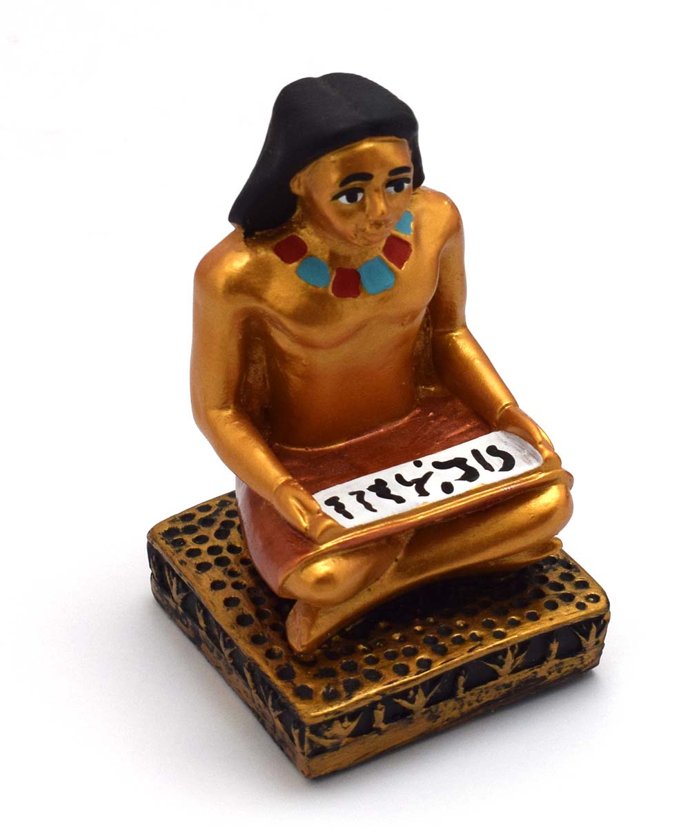 immatgar pharaonic Egyptian pharaonic writers Statue Egyptian souvenirs gifts Inspired Gift from Egypt ( Golden - 9.5 CM Height )