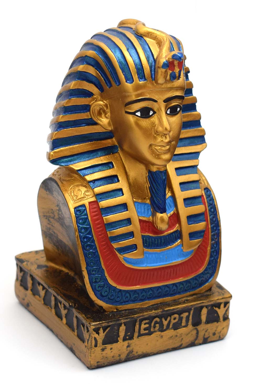 تمثال قناع توت عنخ آمون الفرعوني المصري هدايا تذكارية مصرية - هدية مستوحاة من مصر (متعددة الألوان - طول 13 سم)