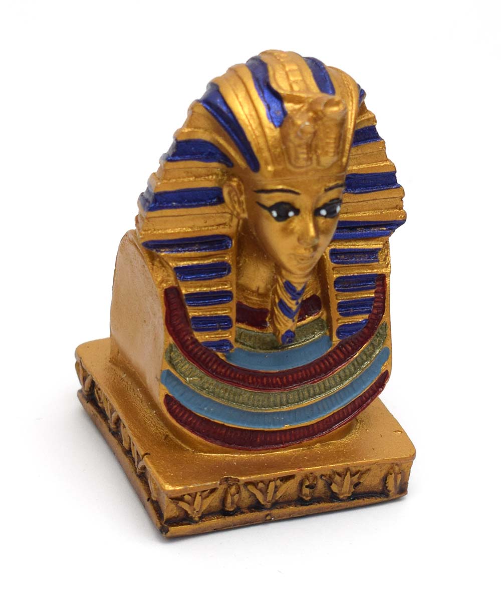 immatgar pharaonic Egyptian Tutankhamun mask Statue Egyptian souvenirs gifts - Inspired Gift from Egypt ( Multi color - 7.5 Cm Long )