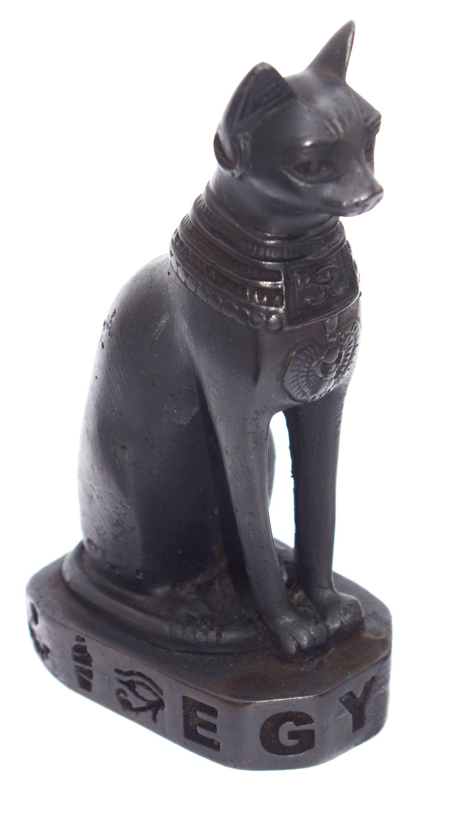 immatgar pharaonic Egyptian Cat Statue Egyptian souvenirs gifts  for Women Girls and mother ( Black - 13.5 CM )