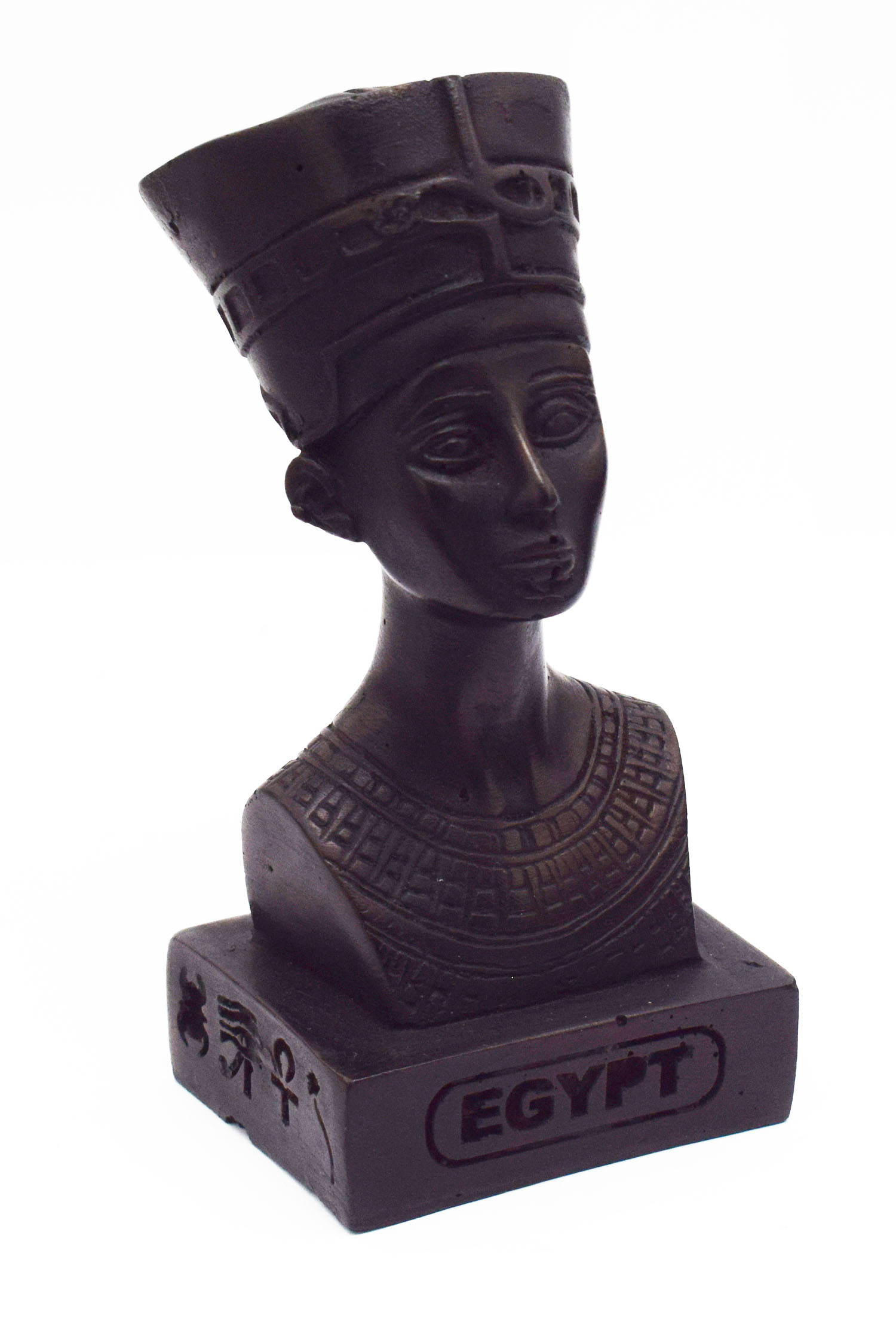 immatgar pharaonic Egyptian Queen Nefertiti Statue Egyptian souvenirs gifts  for Women Girls and mother ( Black - 12 CM long )