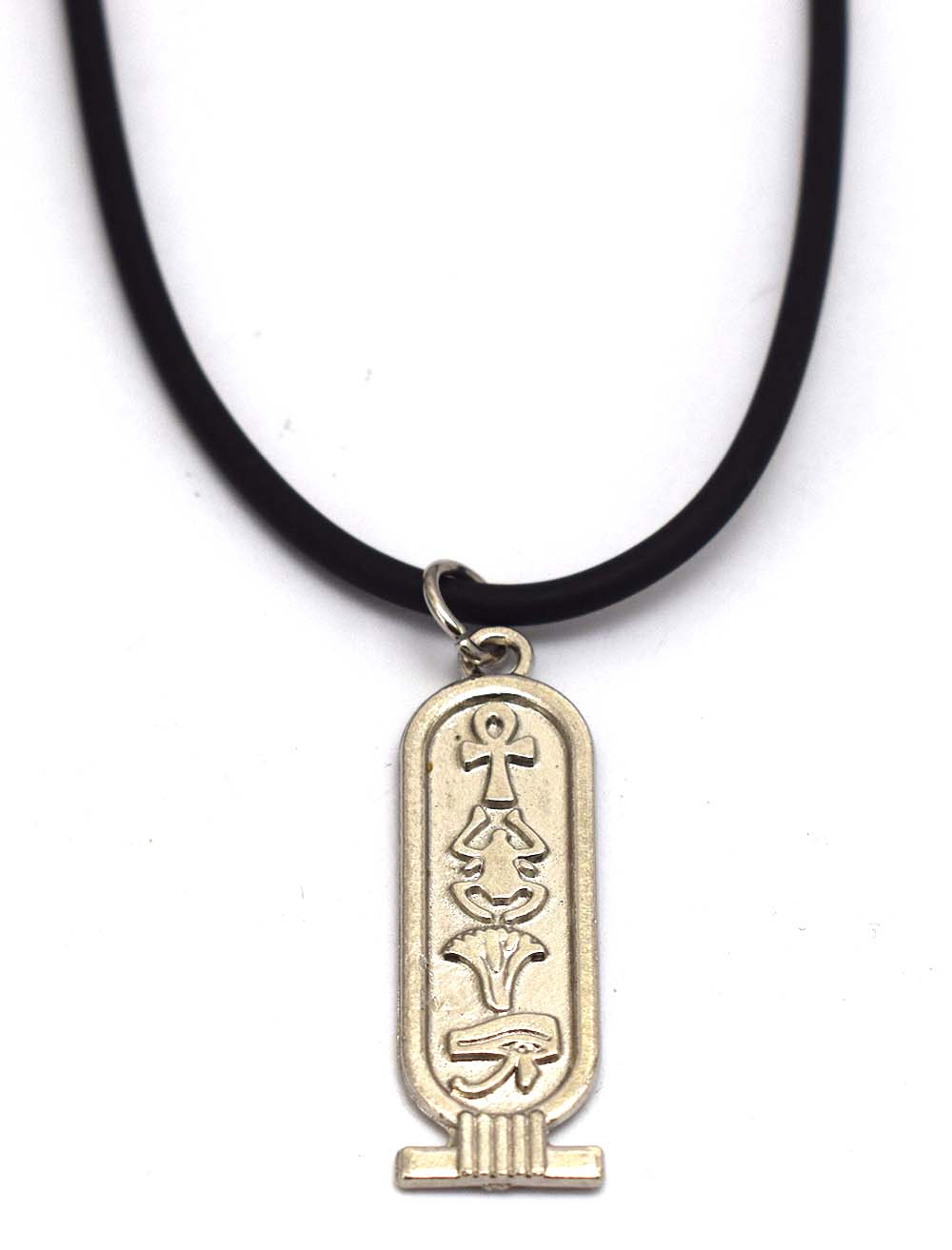 قلادة خرطوشة مصرية فرعونية مجوهرات هدايا تذكارية مصرية للنساء والفتيات (فضي)