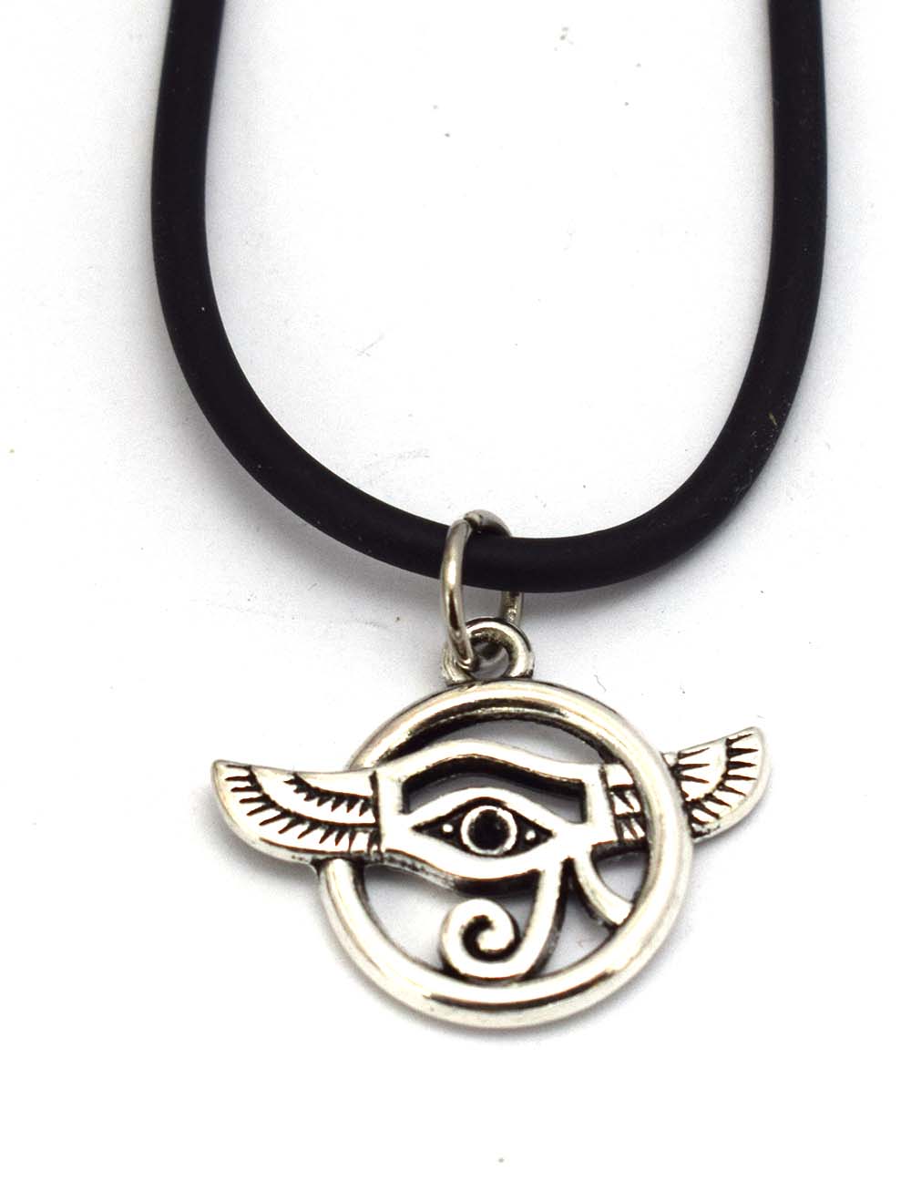 immatgar pharaonic Egyptian Eye Of Horus with wings necklace jewellery Egyptian souvenirs gifts for Women Girls ( Silver )