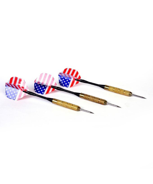 American Flag Professional Deluxe Steel Darts Set of 3, Metal Darts Set