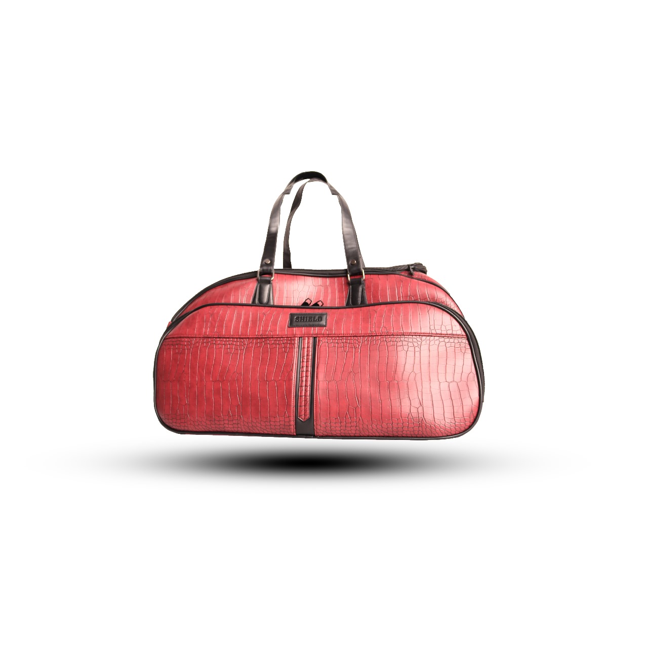 M&O Crocodile design  Zipper Luggage Handbag - Red 