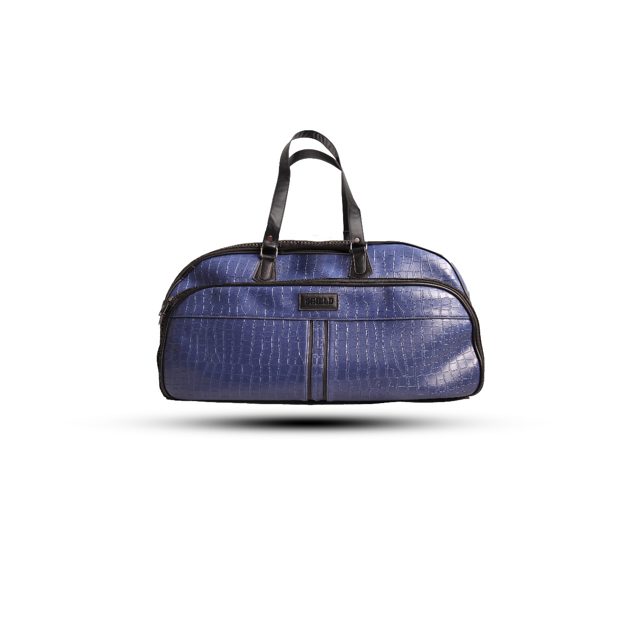 M&O Crocodile design  Zipper Luggage Handbag -blue
