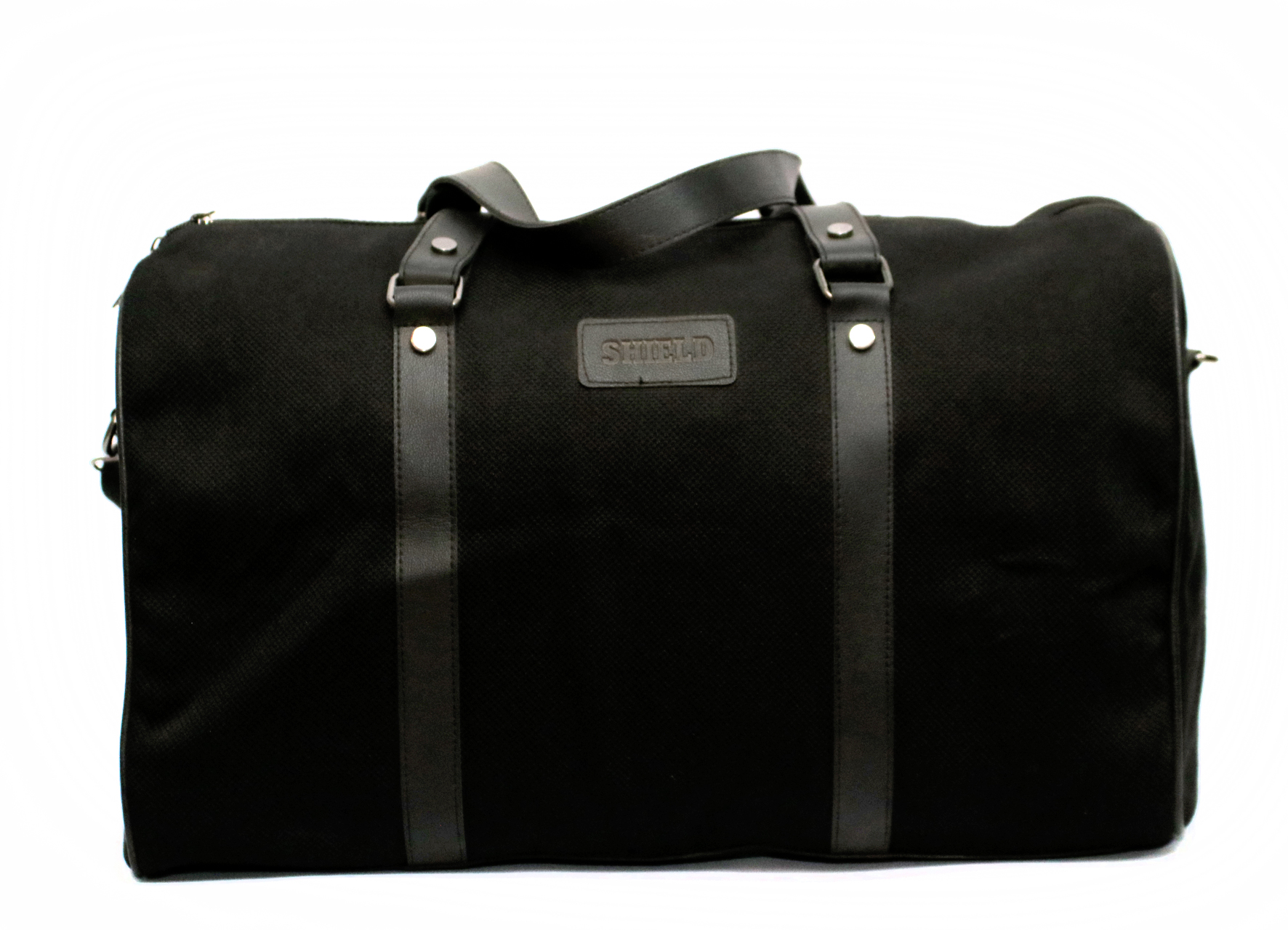M&O Textile Zipper  Small Luggage Handbag - Black