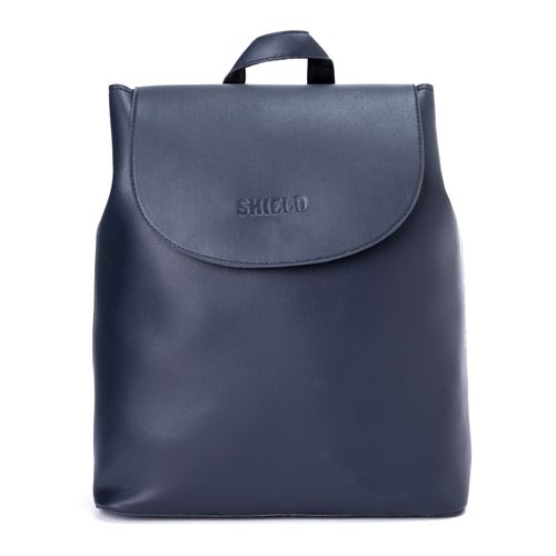 Shield High Quality Leather Women's Backpack - Blue