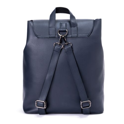 Shield High Quality Leather Women's Backpack - Blue